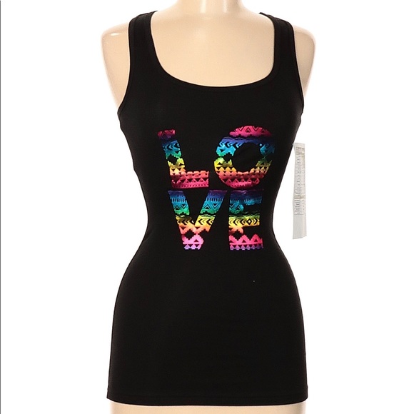 MUST GO!!! CLEANING OUT CLOSET!! NWT love tank top - Medium - Picture 1 of 2